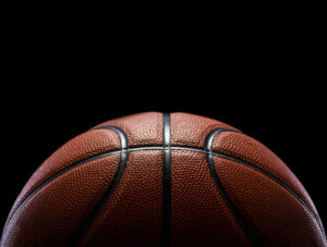 Basketball isolated on black