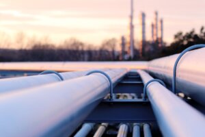 Pipes at sunset