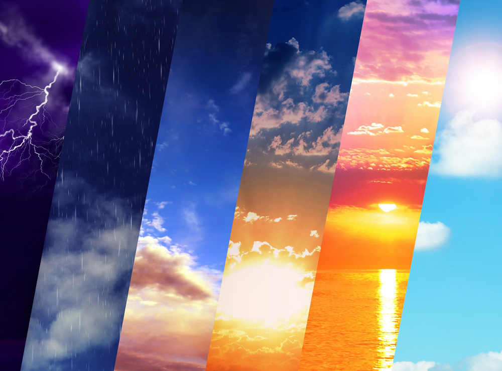 graphic of different weather