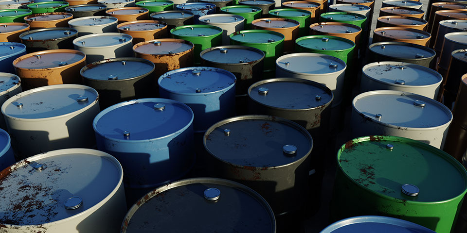 Multiple barrels of oil